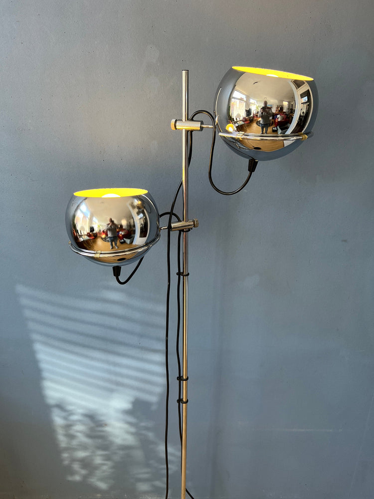 Chrome Mid Century GEPO Eyeball Floor Lamp
