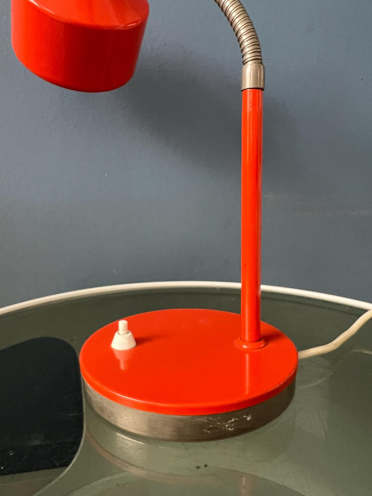 Orange Mid Century Hustadt Leuchten Desk Lamp