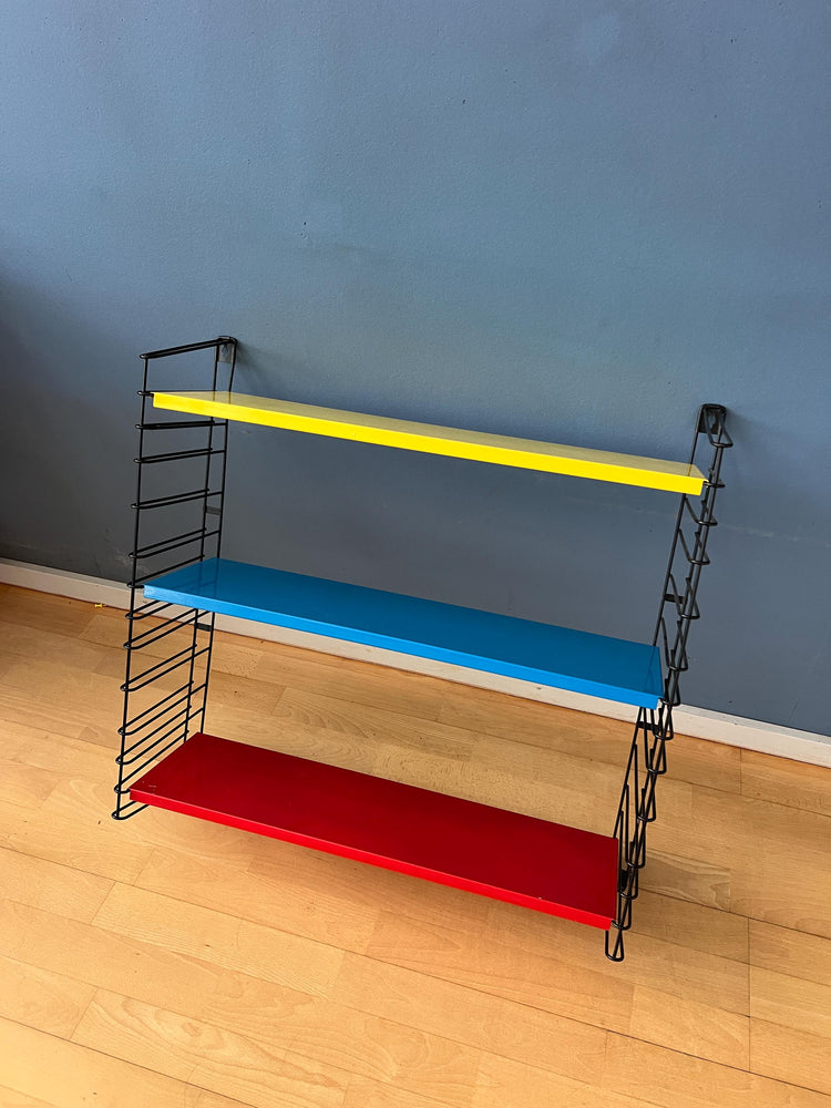 Vintage Yellow, Red and Blue Tomado Wall System - Shelves - Rack - Unit