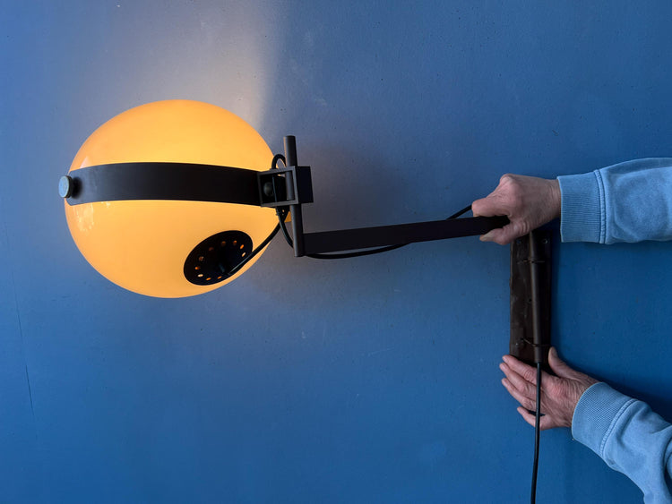 Vintage Swing Arm Dijkstra Space Age Mushroom Wall Lamp