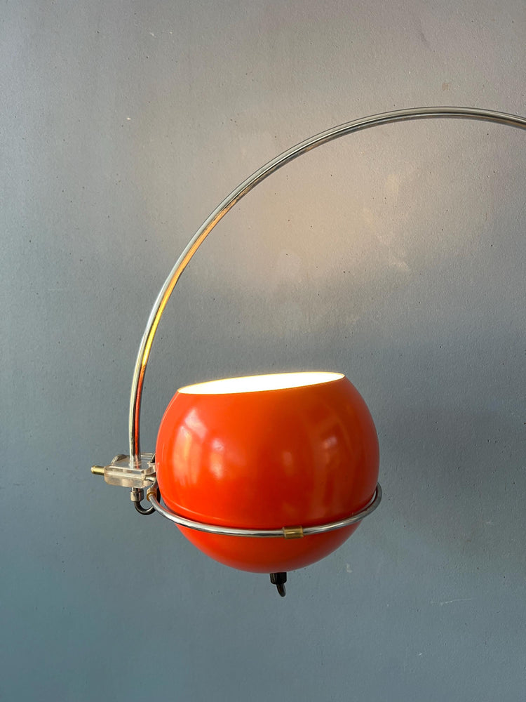 Orange Mid Century Space Age GEPO Eyeball Arc Wall Lamp