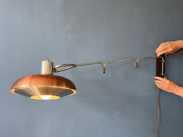 Lakro Swing-Arm Wall Lamp - Space Age Wall Light - UFO Light Fixture