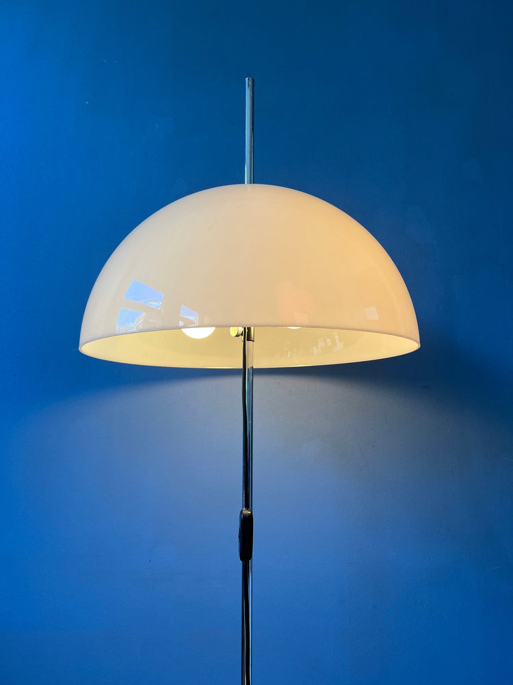 Vintage Dijkstra Mushroom Floor Lamp with White Acrylic Glass Shade