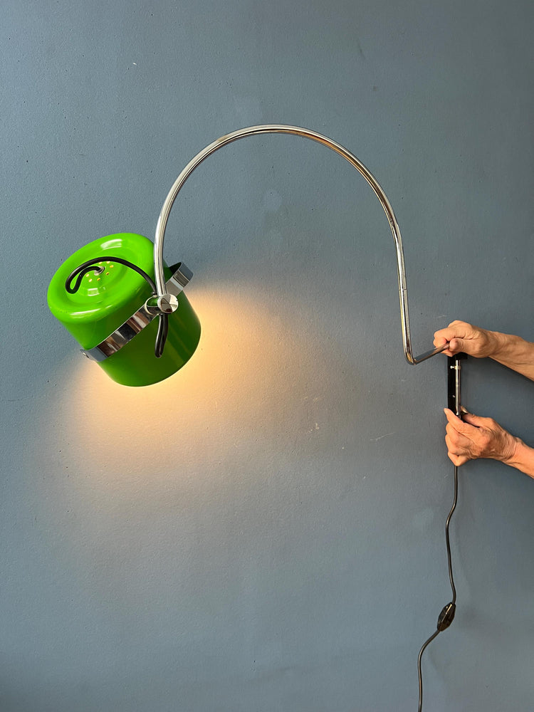 Anvia Wall Lamp - Space Age Wall Sconce - Green Light Fixture - Arc Lamp
