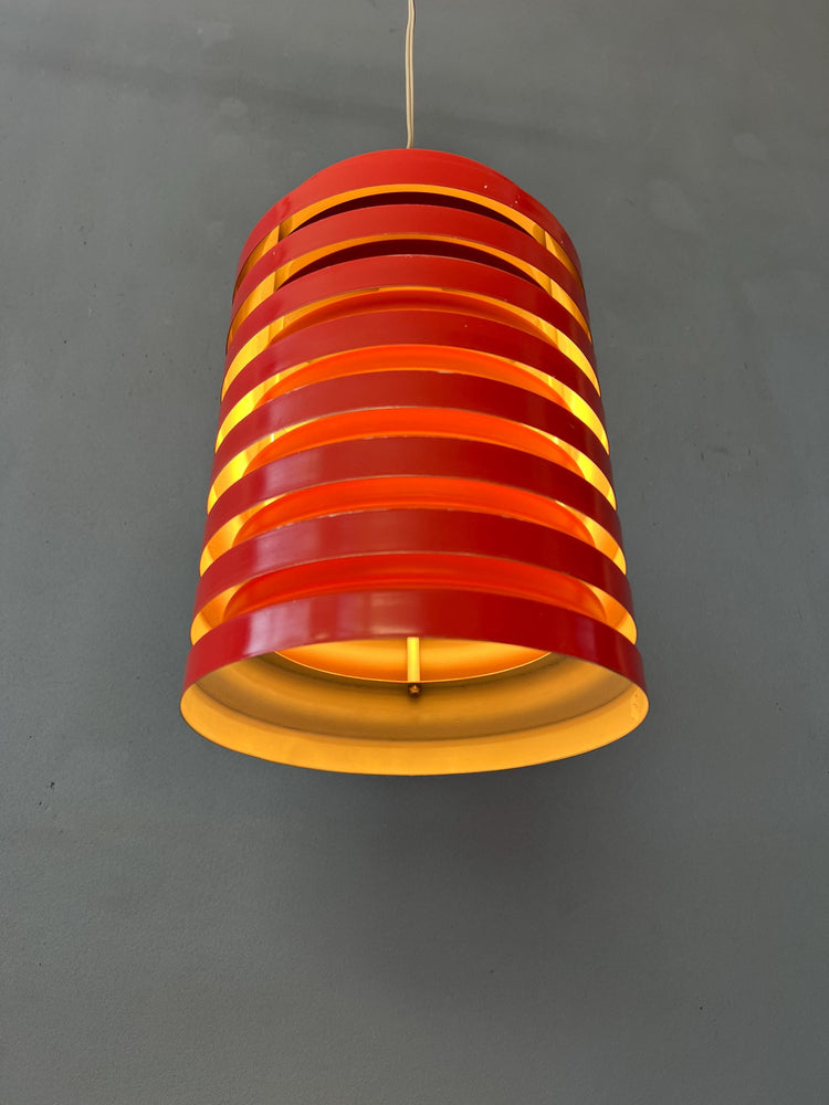 Vintage Red Danish Mid Century Pendant Lamp