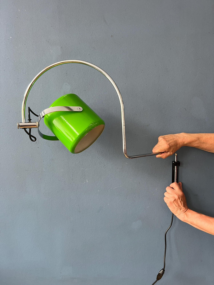 Anvia Wall Lamp - Space Age Wall Sconce - Green Light Fixture - Arc Lamp