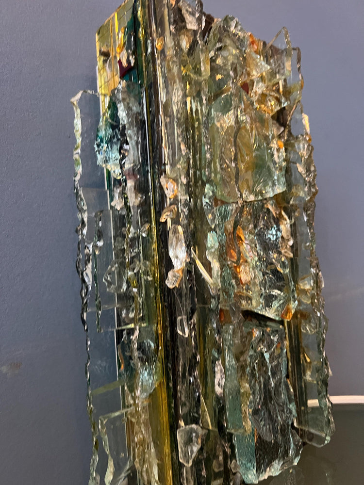 Vintage Raak 'Chartres' Glass Wall Lamp by Willem van Oyen