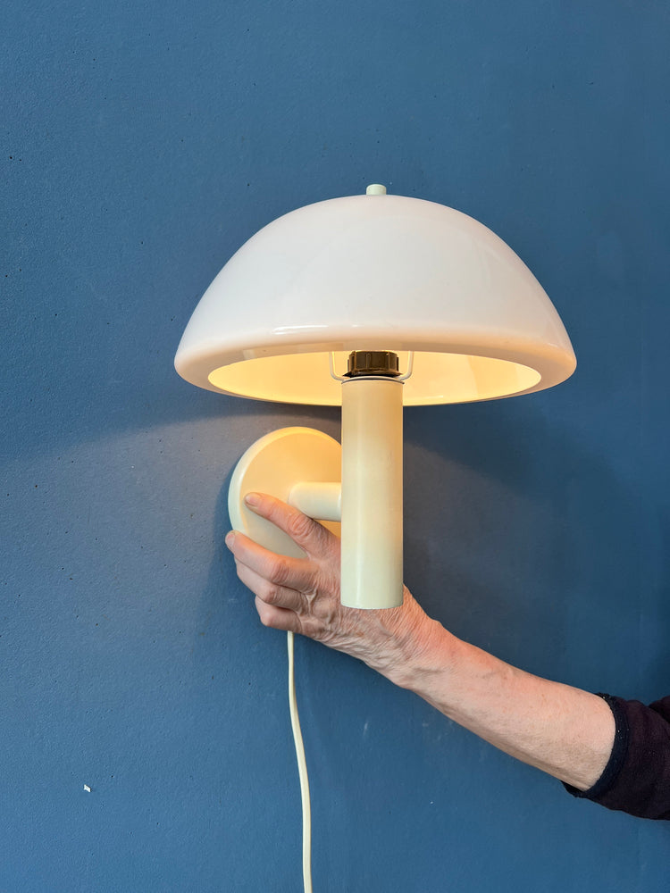 White Herda Mushroom Space Age Wall Light