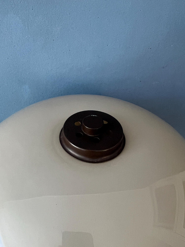 Vintage Brown Acrylic Glass Mushroom Floor Lamp