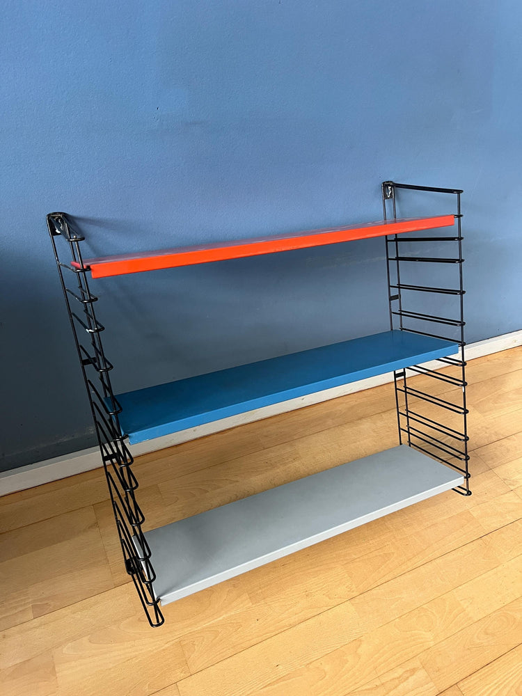 Mid Century Tomado Modular Wall Unit - System - Shelves in Red, Blue and Gray