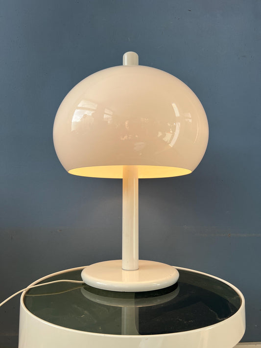 White Vintage Dijkstra Space Age Mushroom Table Lamp