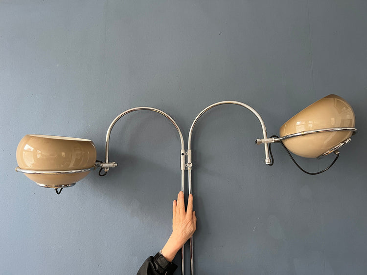 GEPO Space Age Double Arc Mushroom Wall Lamp
