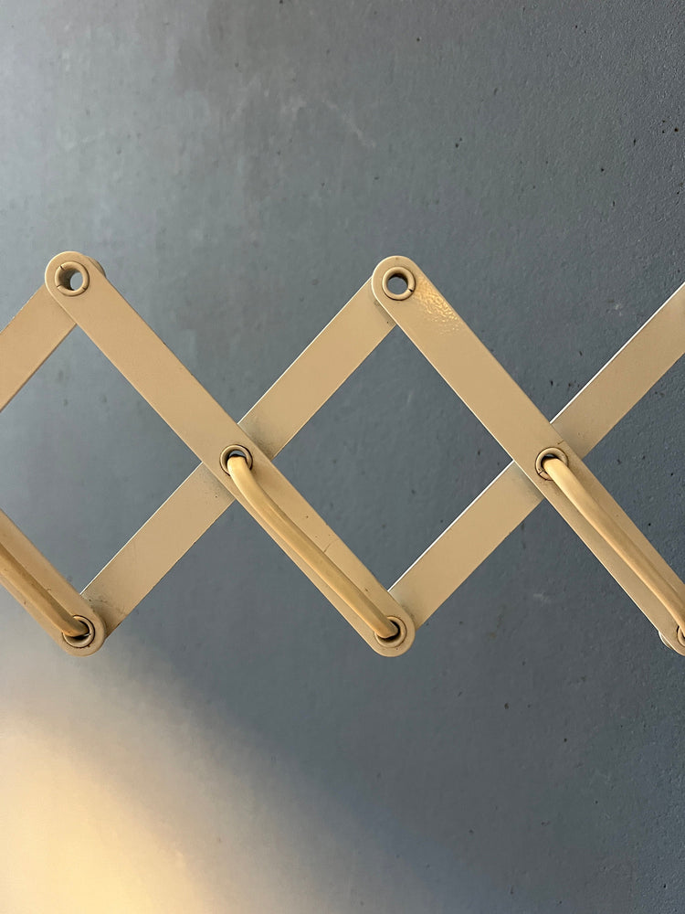 White Metal Mid Century Scissor Wall Lamp