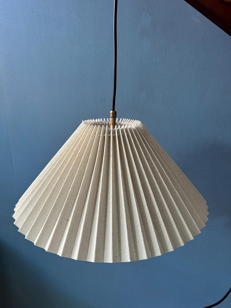 Mid Century Teak Wood Fishing Rod Wall Lamp with Pleated Shade