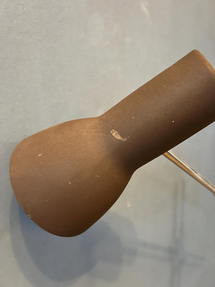 Mid Century Adjustable Brown Floor Lamp