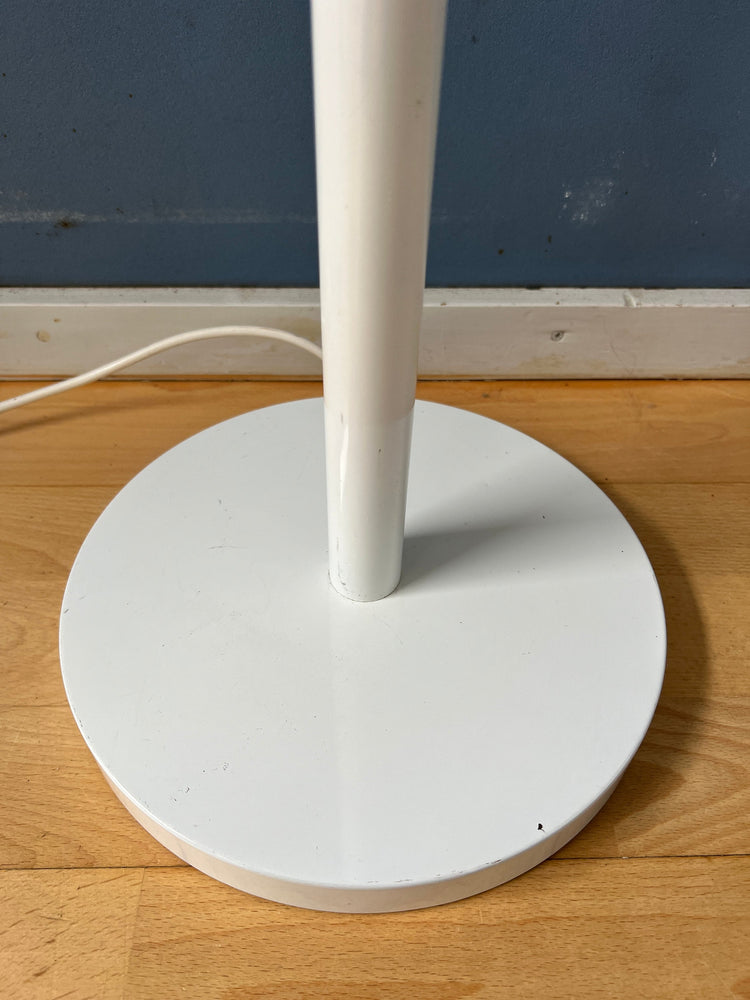 White Mid Century Space Age Mushroom Floor Lamp