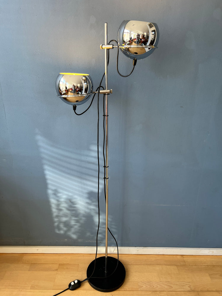 Chrome Mid Century GEPO Eyeball Floor Lamp