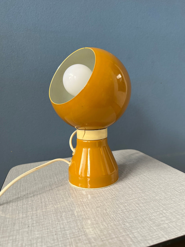Yellow Set of Magnetic Space Age Eyeball Table Lamps