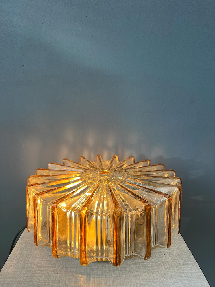 Mid Century Round Herda Flush Mount Glass Ceiling Lamp