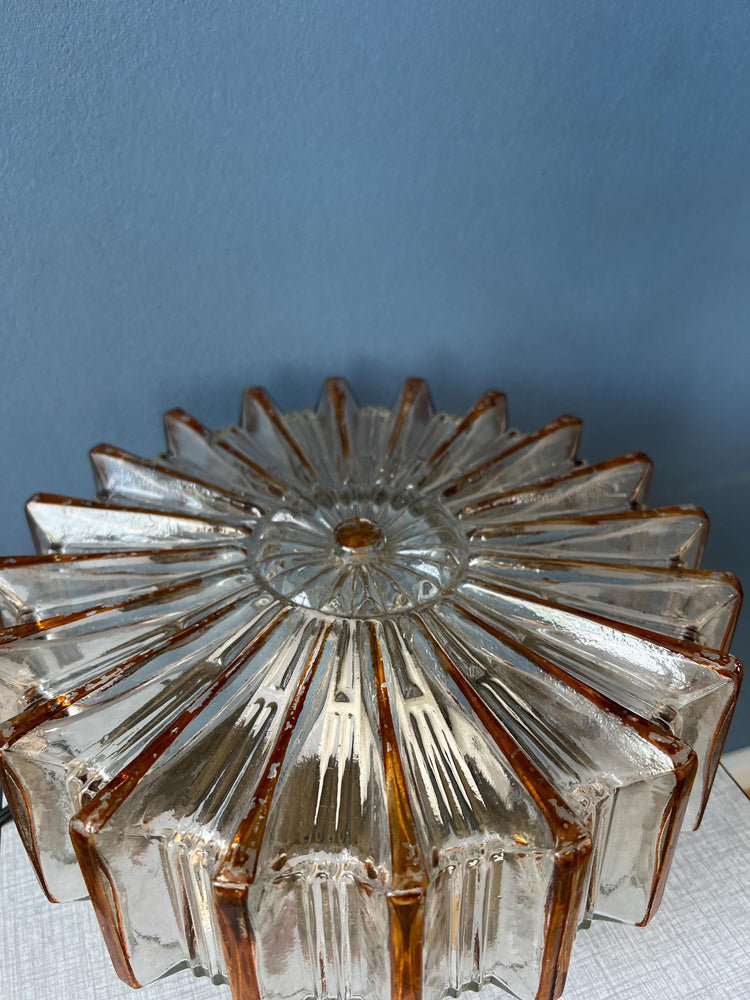 Mid Century Round Herda Flush Mount Glass Ceiling Lamp