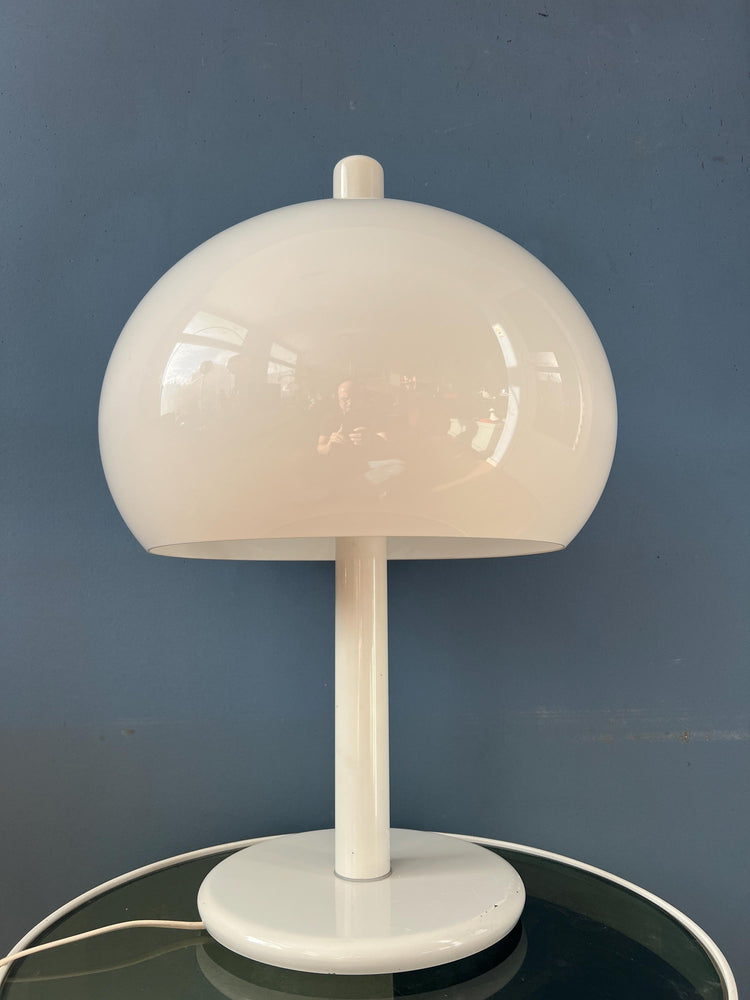 White Vintage Dijkstra Space Age Mushroom Table Lamp