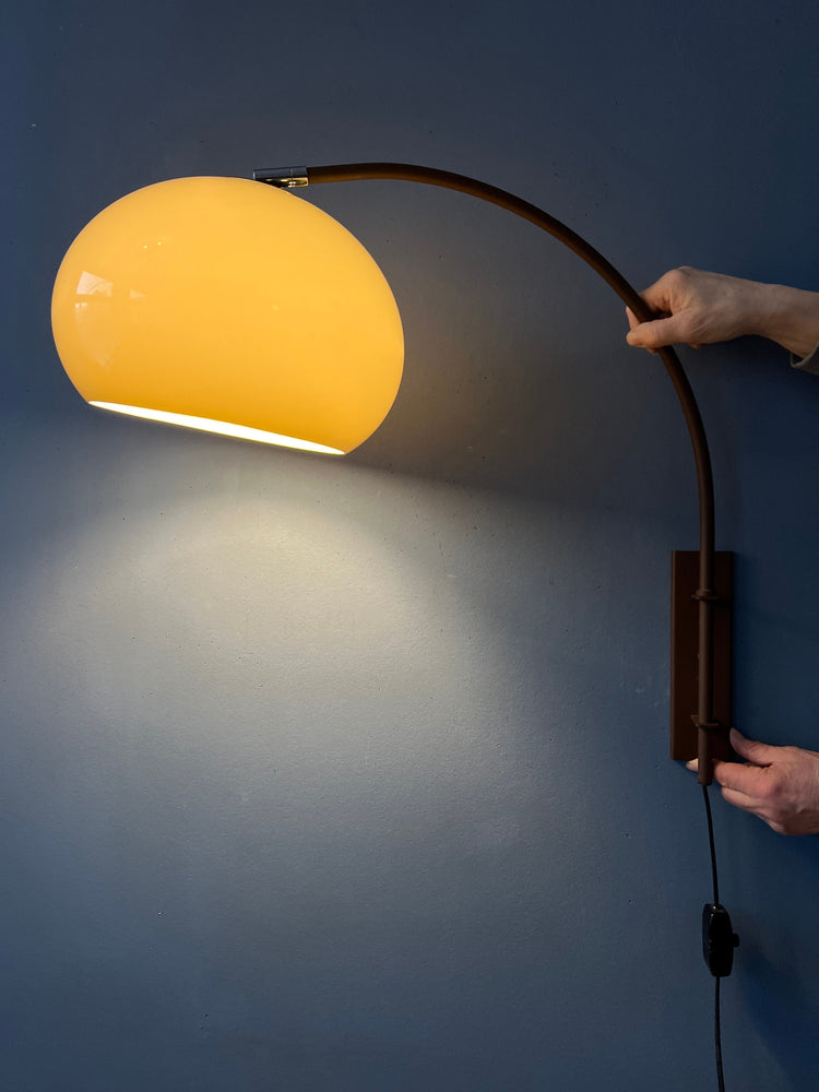 Mid Century Dijkstra Space Age Mushroom Arc Wall Lamp