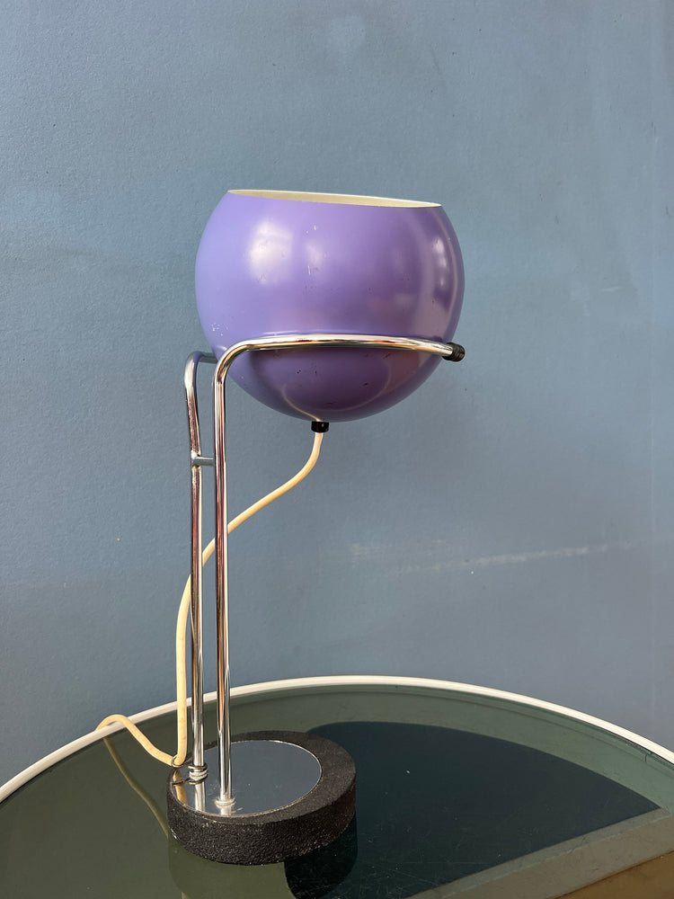 Purple Herda Space Age Eyeball Desk Lamp