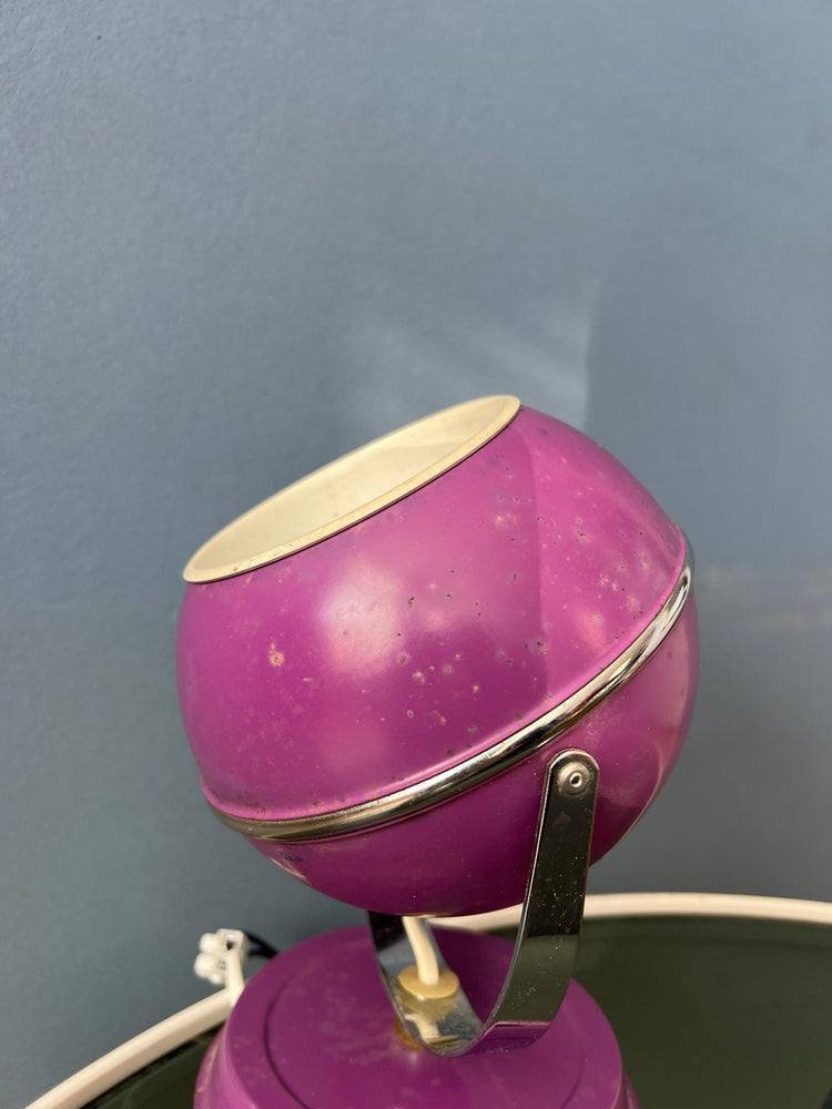 Vintage Purple Space Age Eyeball Desk Lamp