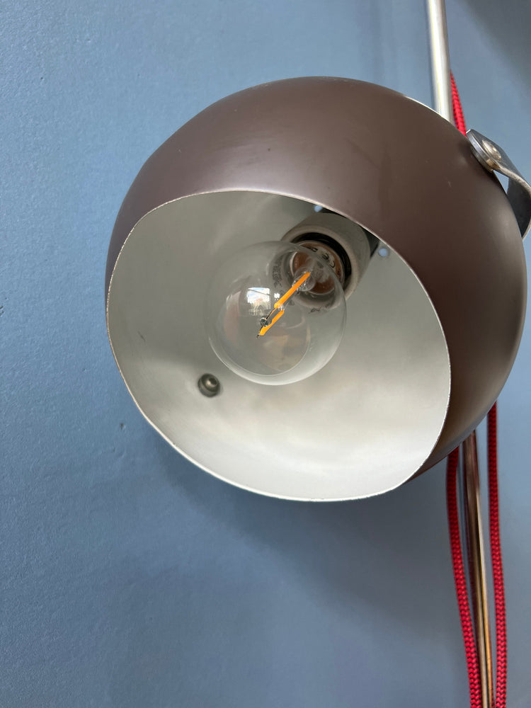 Brown Mid Century Space Age Eyeball Floor Lamp