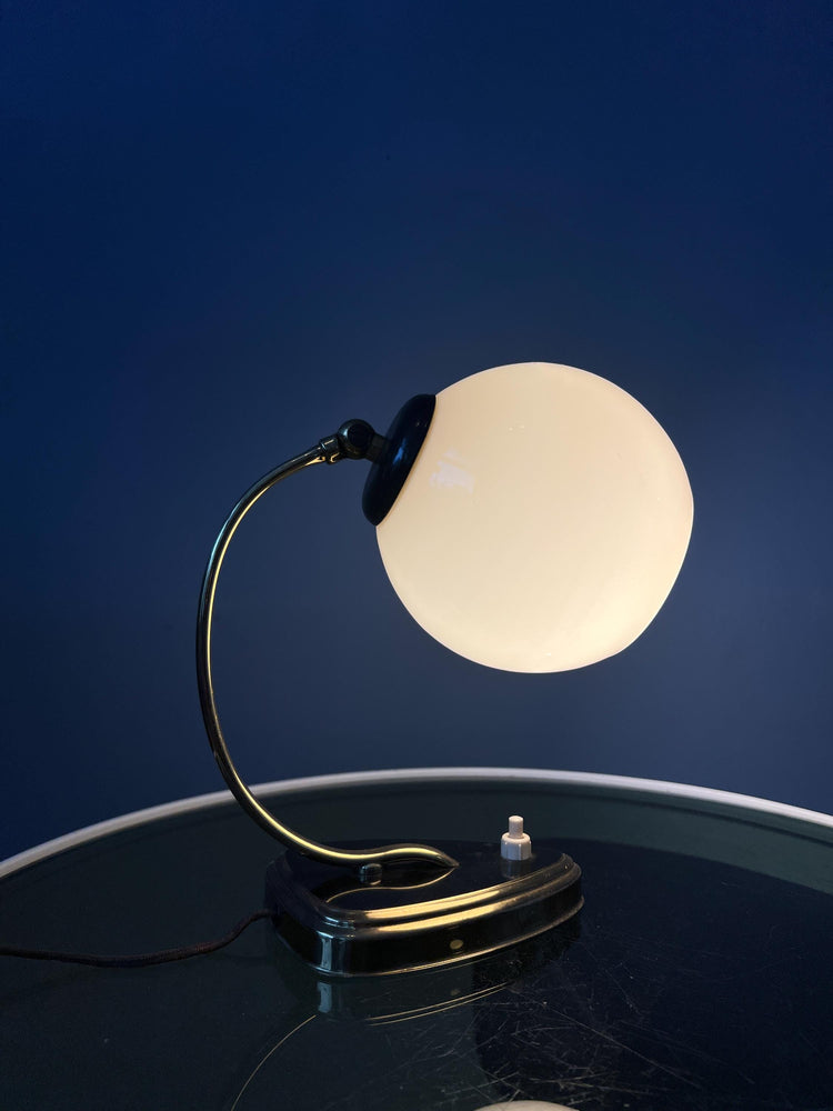 Mid Century Art Deco Style Opaline Glass Wall Sconce or Desk Lamp