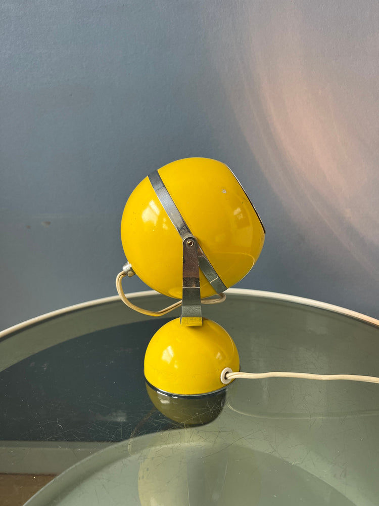 Yellow Mid Century Space Age Eyeball Table Lamp