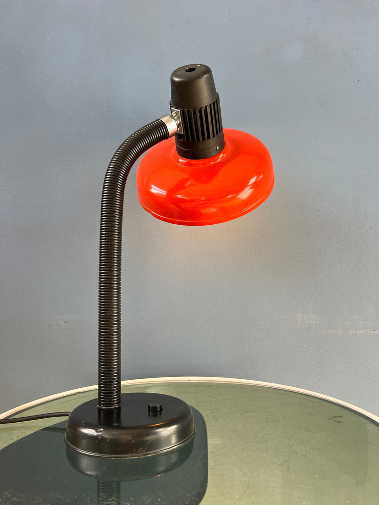 Red Flexible Arm Space Age Table Lamp