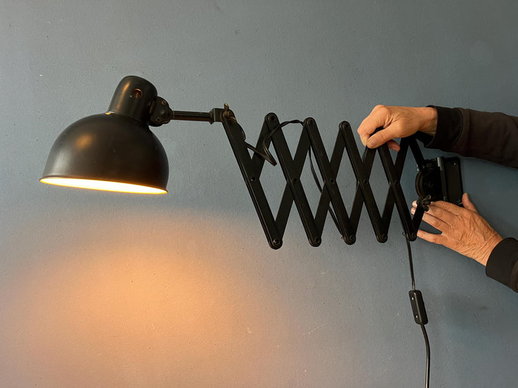 Black Scissor Wall Lamp - Vintage Industrial Wall Light