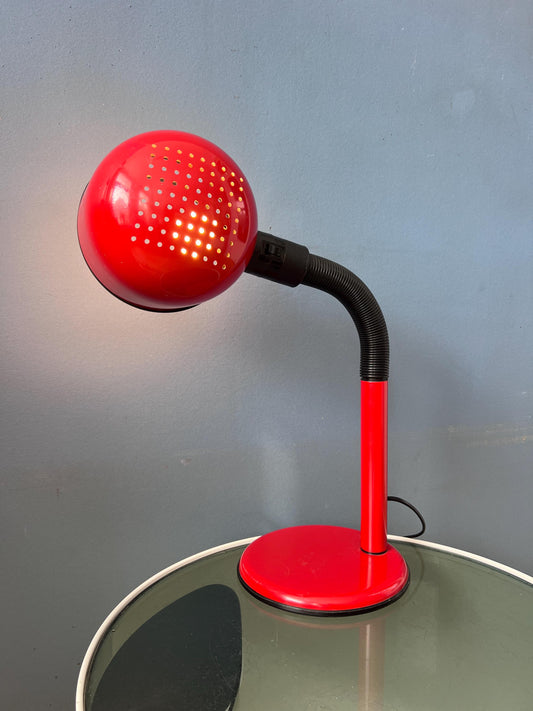Mid Century Flexible Red Space Age Table Lamp