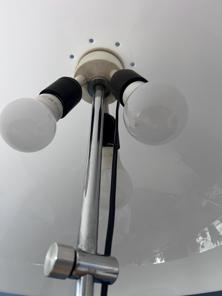 Vintage GEPO Space Age Mushroom Floor Lamp, White Acrylic Glass Shade