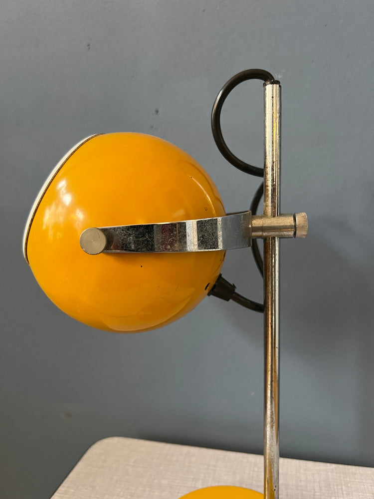 Yellow Herda Space Age Eyeball Table Lamp