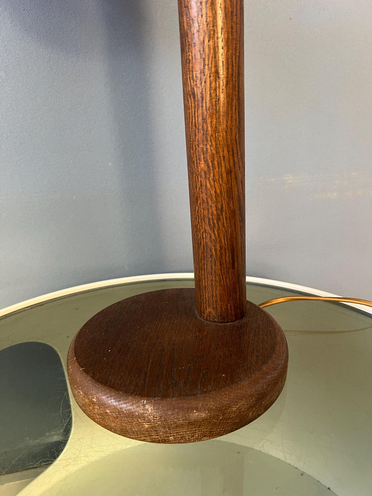 Vintage Steinhauer Wooden Mushroom Table Lamp