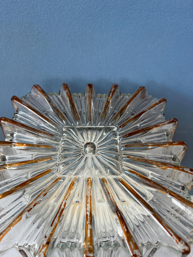 Vintage Herda Flush Mount Glass Ceiling Lamp