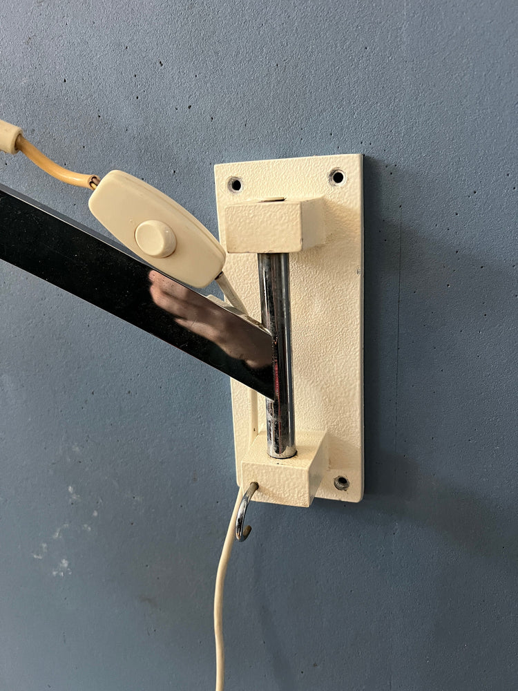 Mid Century Sölken Leuchten Arc Wall Lamp with Mushroom Shade