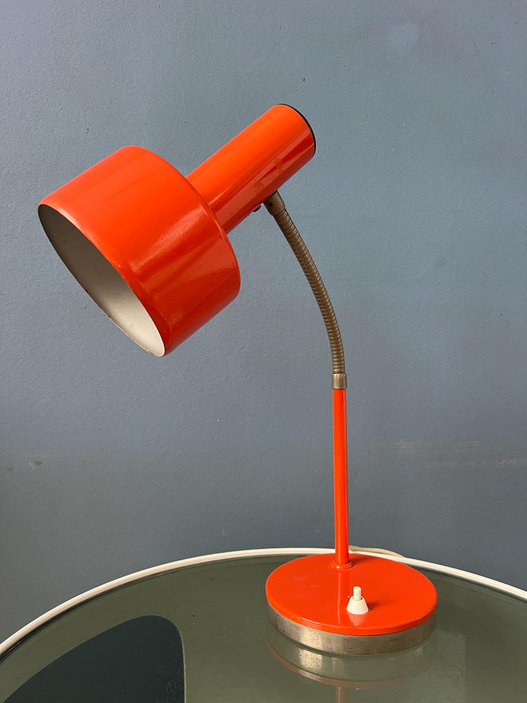 Orange Mid Century Hustadt Leuchten Desk Lamp
