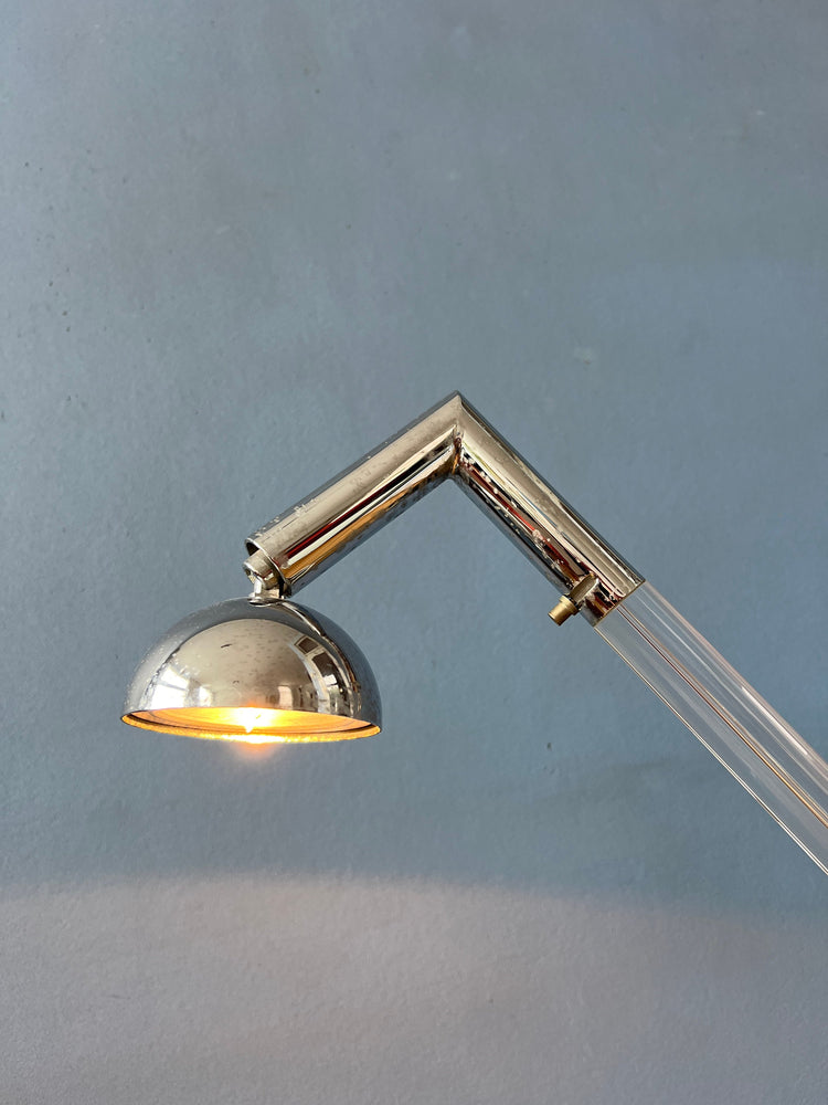 Postmodern 80s Translucent Plexiglass Table Lamp