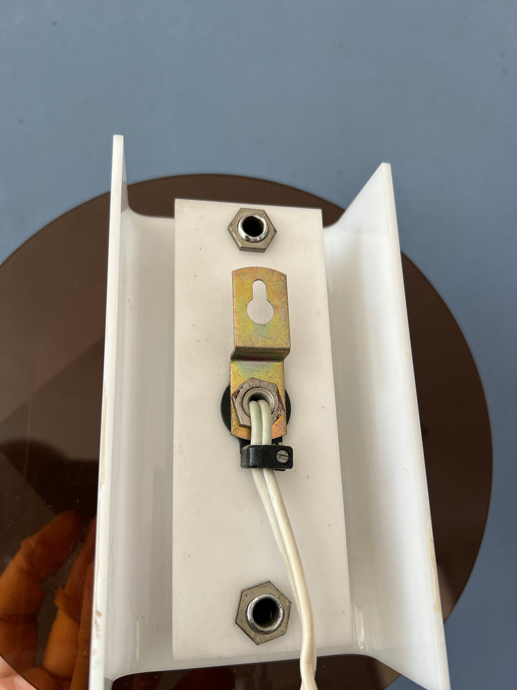 Herda Space Age Rounded Plexiglass Wall Sconce - Perspex Wall Lamp
