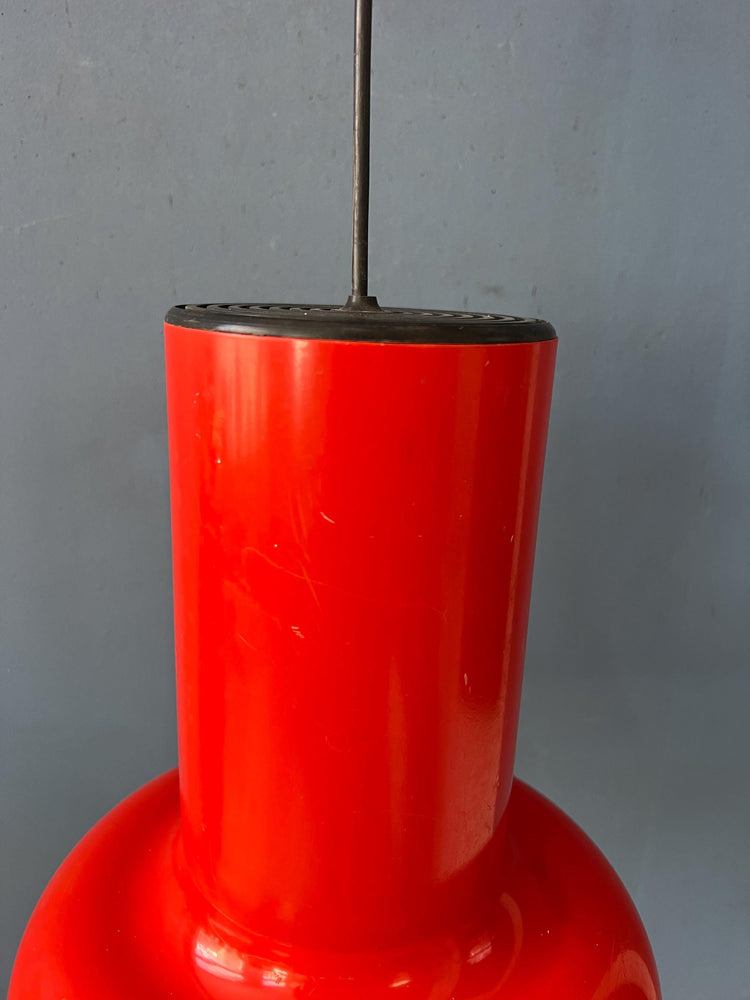 Vintage Red Space Age Cone Pendant Lamp