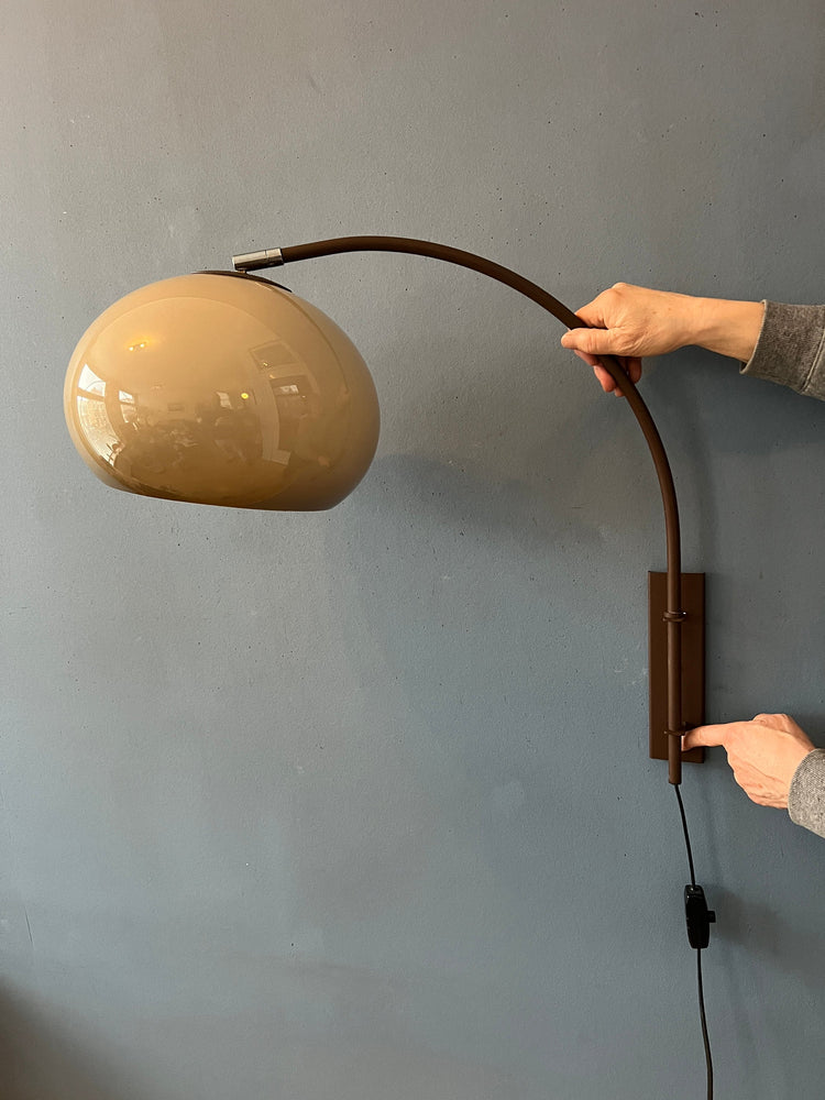 Mid Century Dijkstra Space Age Mushroom Arc Wall Lamp