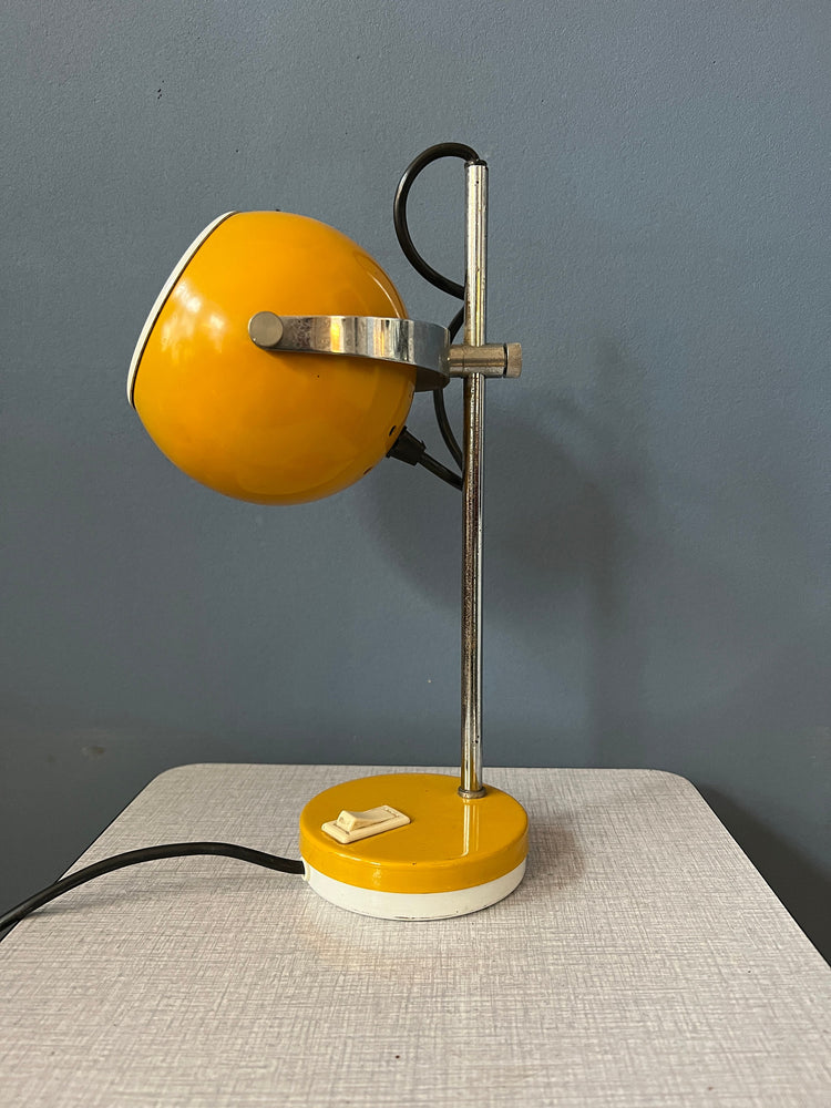 Yellow Herda Space Age Eyeball Table Lamp