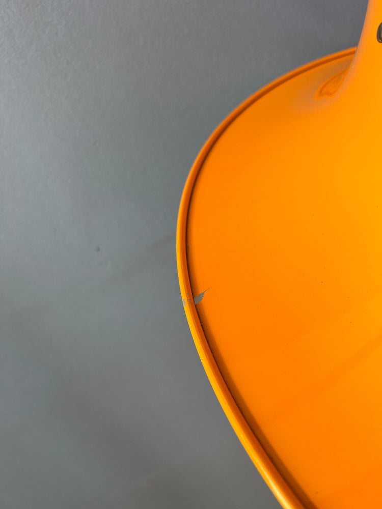 Unique mid century space age pendant lamp in yellow colour