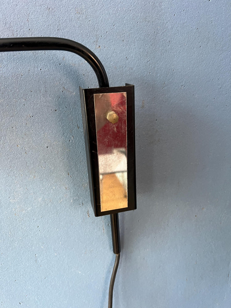 Vintage Mid Century Silver Globe Swing Arm Wall Lamp