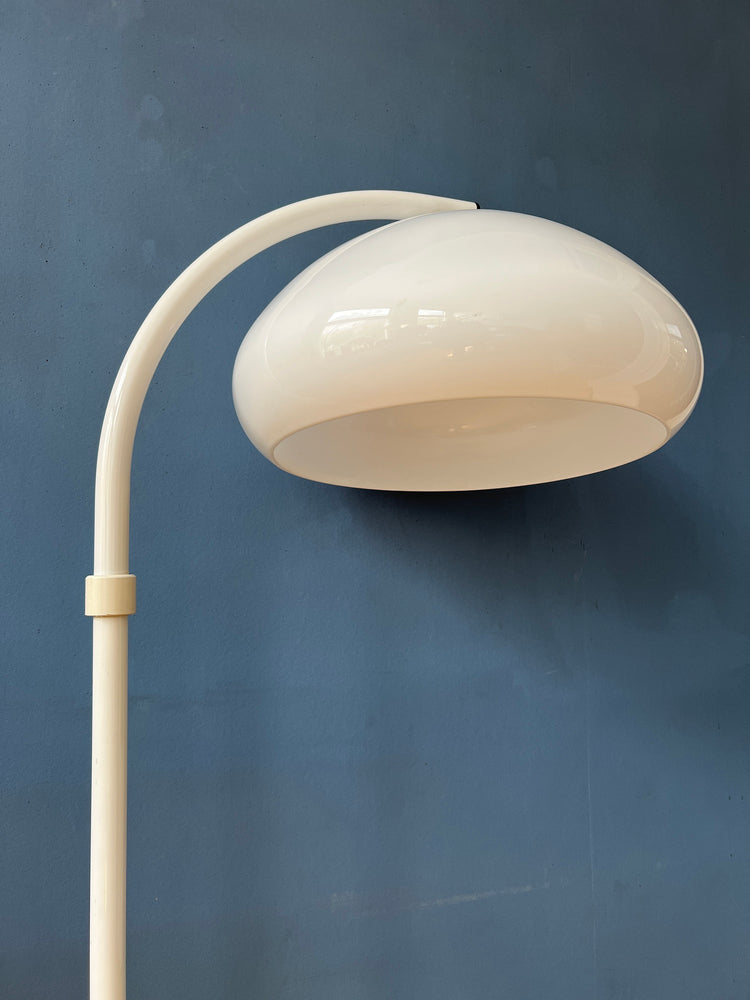 White Mid Century Dijkstra Flexible Snake Mushroom Floor Lamp