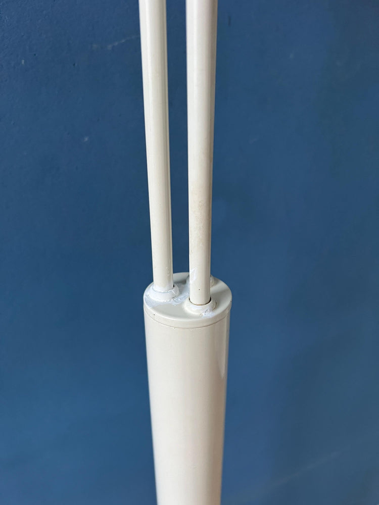 Vintage Three Milk Glass Shades Space Age Floor Lamp