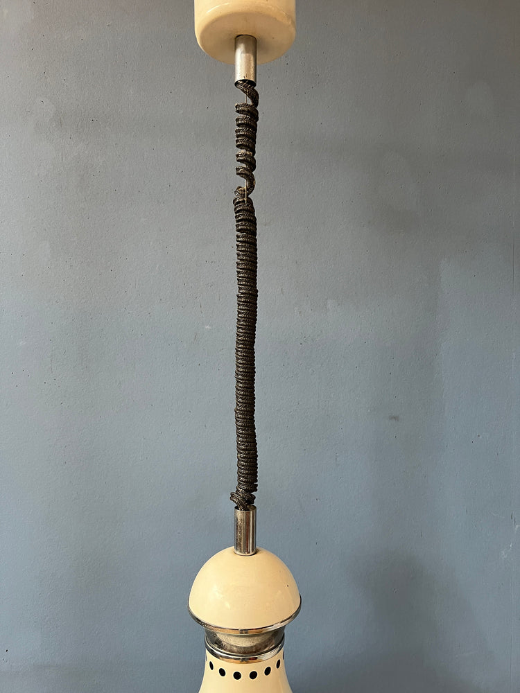 Big Mid Century Stilux Milano Space Age Pendant Lamp